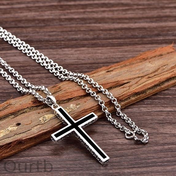 Retro Casual Simple Cross Necklace 29516465TO