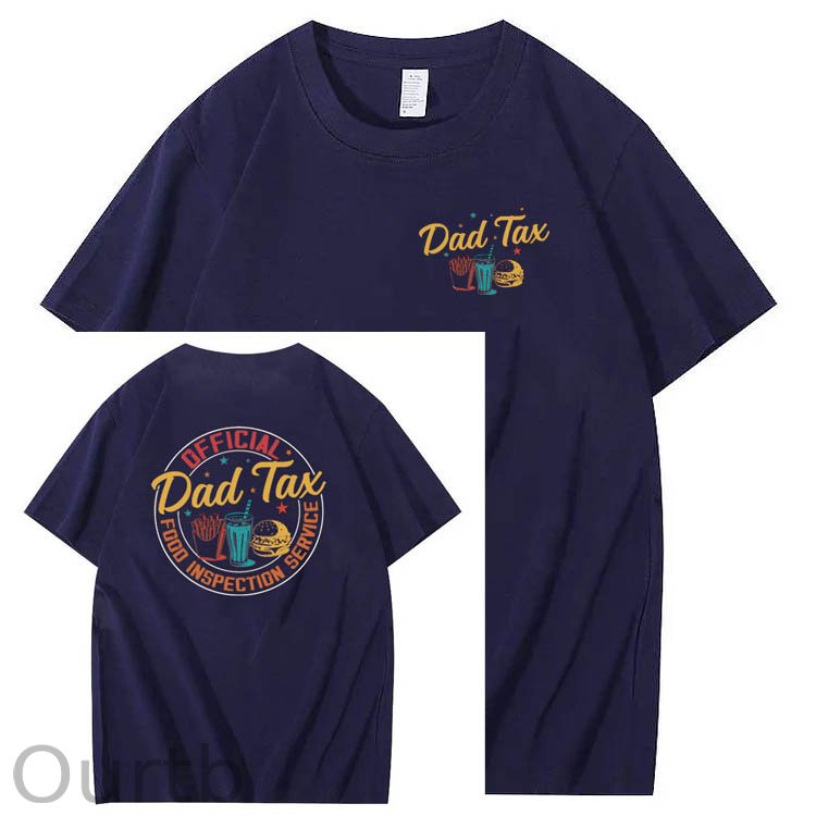Official Dad Tax Pattern Print 100%Cotton T-Shirt