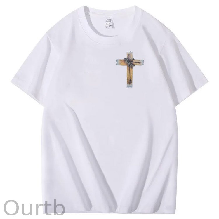 Faith Over Fear  Pattern Print 100%Cotton T-Shirt