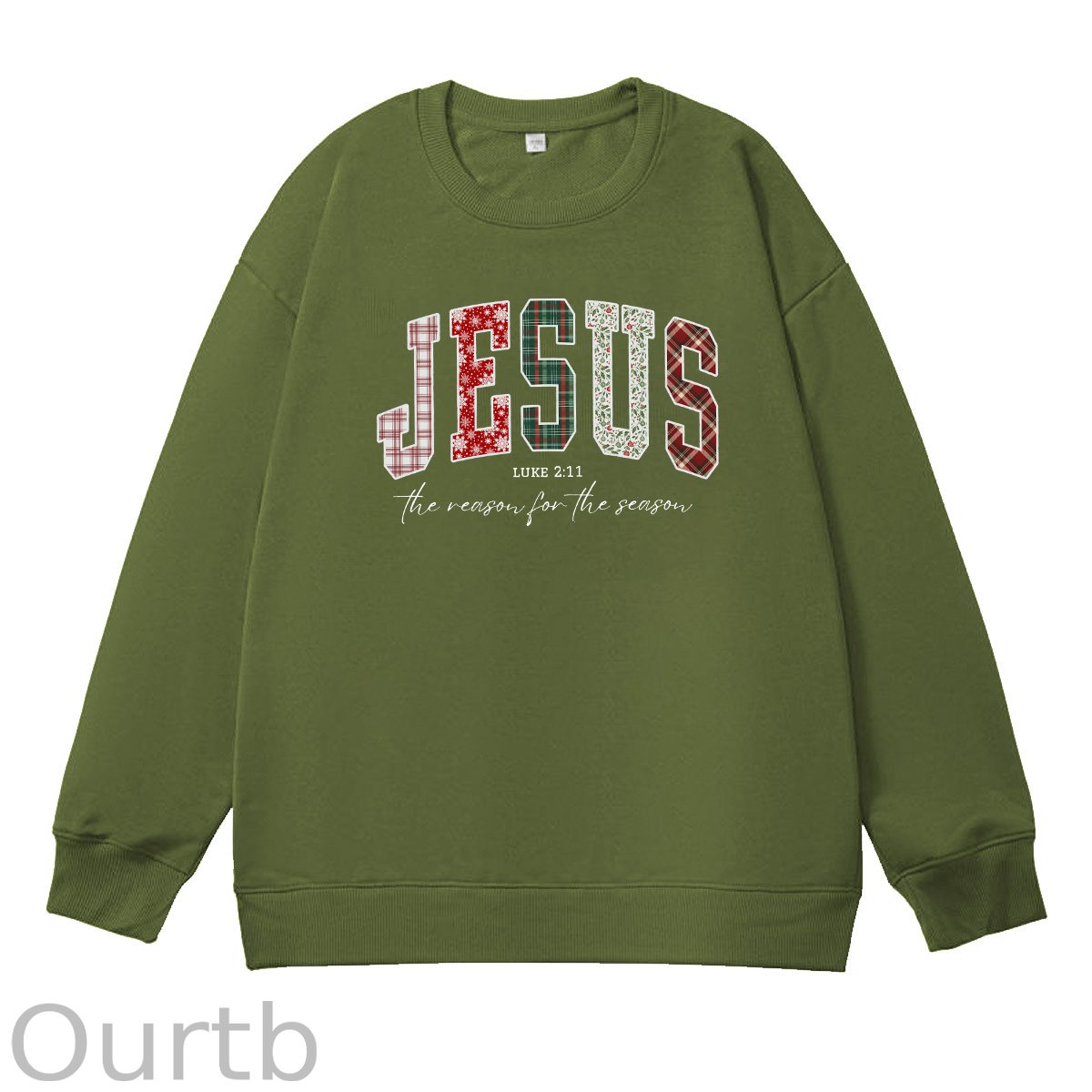 Jesus Pattern 100% 300g CottonCrew Neck Sweatshirt