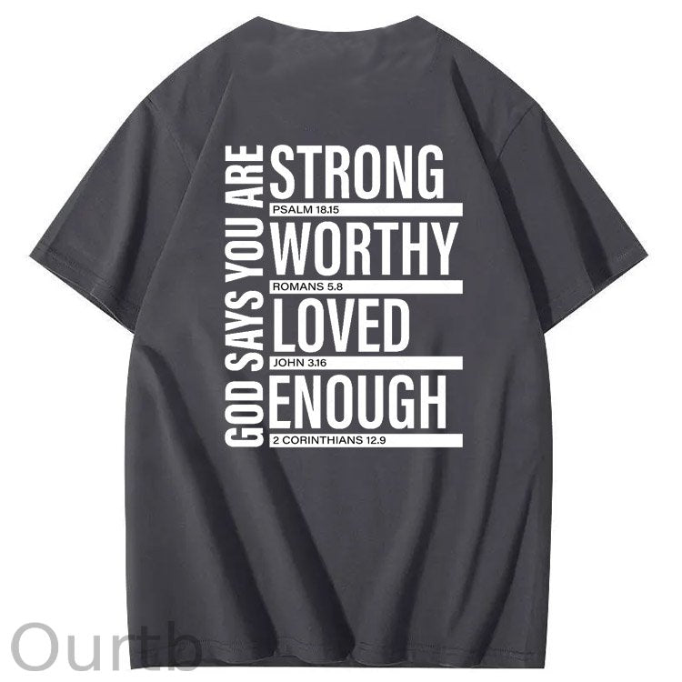 God Say You  Are Pattern  Print 100%Cotton T-Shirt