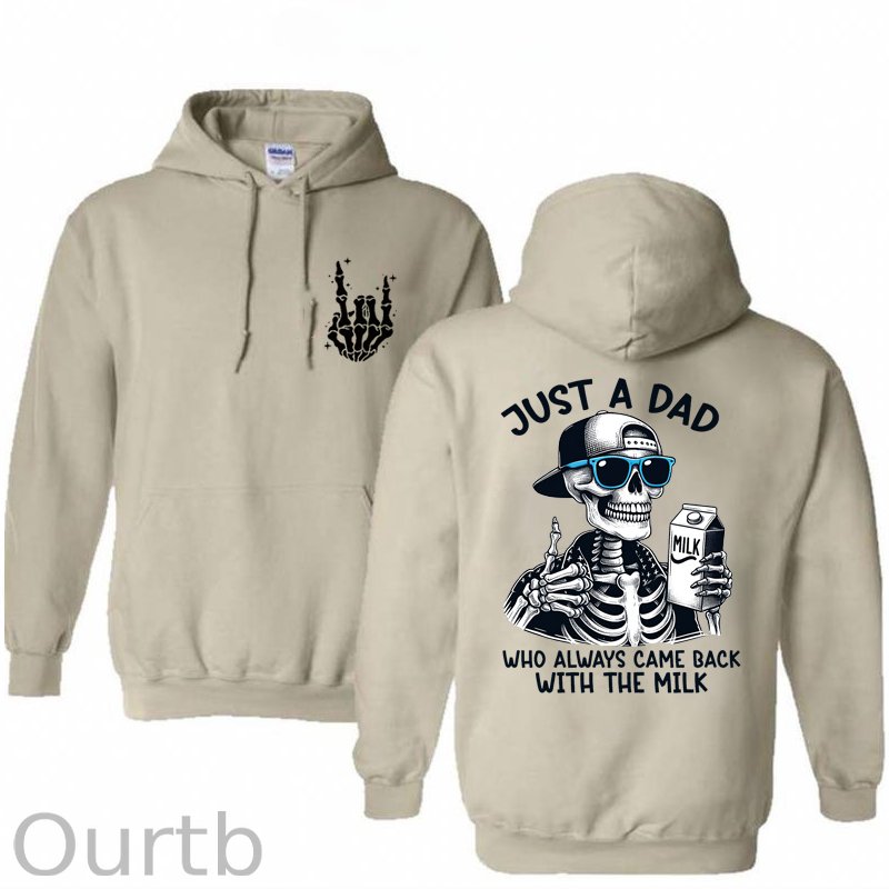 Just A Dad Who Always Came Back With The Milk Print Hoodie