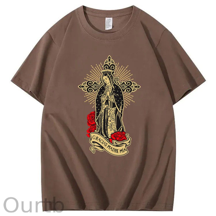 Our Lady Of Guadalupe Saint Virgin Mary 100% Cotton T-Shirt