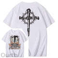 Faith In Heaven Double-Sided Printing Print Crew Neck T-Shirt