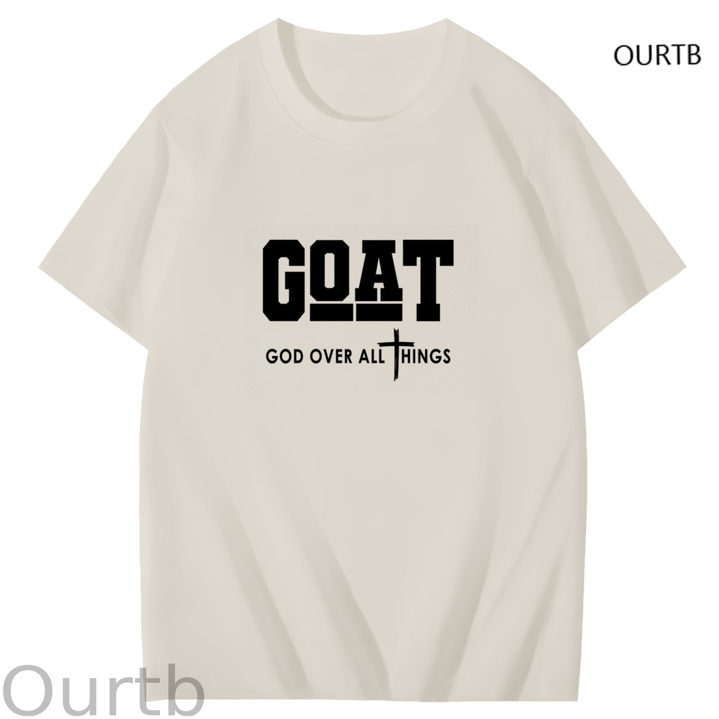 Goat God Over All Things Art Pattern Print T-Shirt