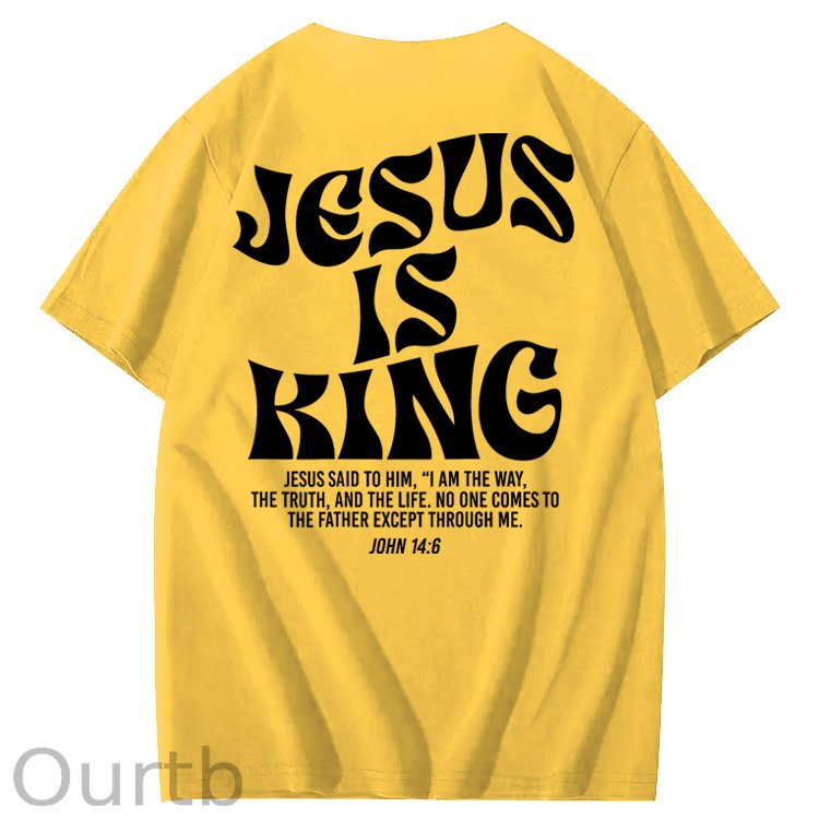 Jesus Is King Bible Verse John 14:6 Christian 100% Cotton T-Shirt