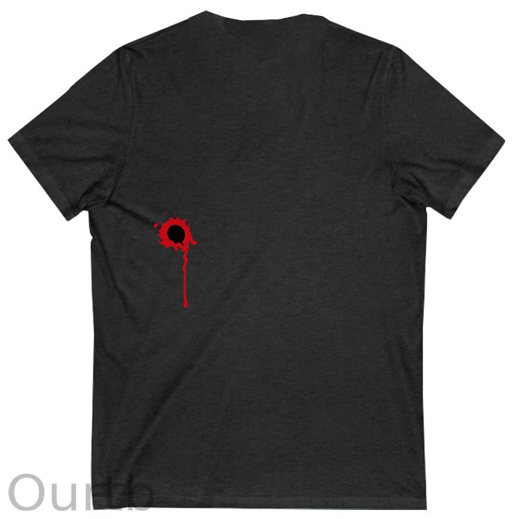 I'm Fine Pattern Print 100%Cotton V Neck T-Shirt