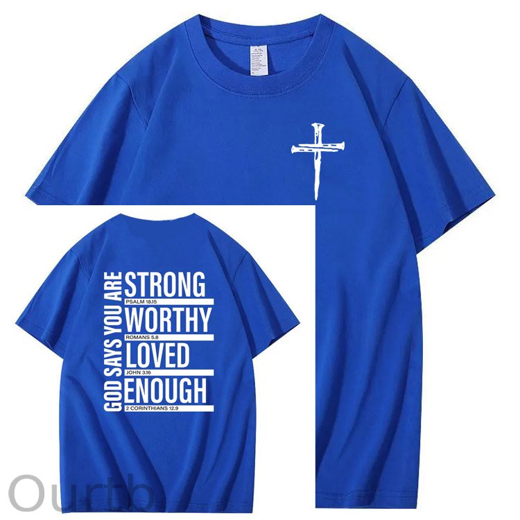 God Say You  Are Pattern  Print 100%Cotton T-Shirt