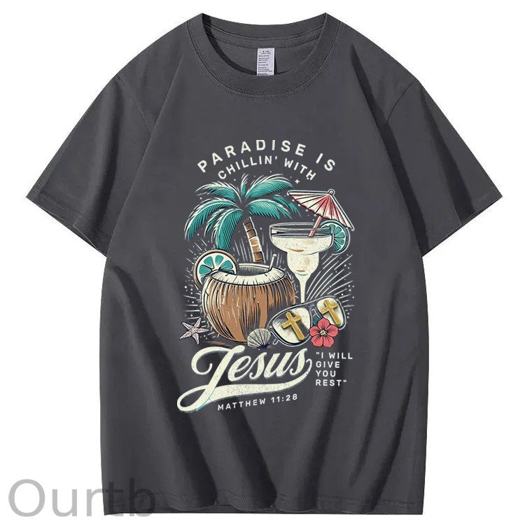 Chillin' With Jesus Crew Neck T-Shirt