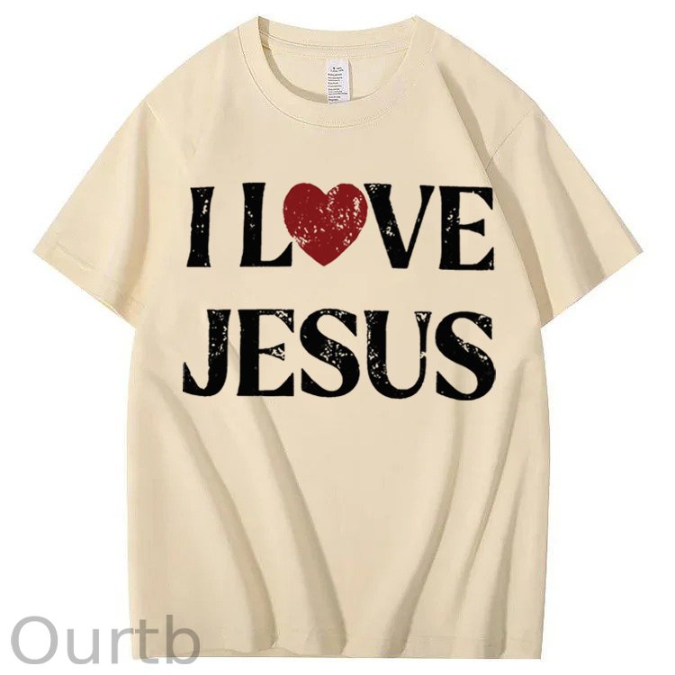 Vintage I Love Jesus 100% Cotton T-Shirt