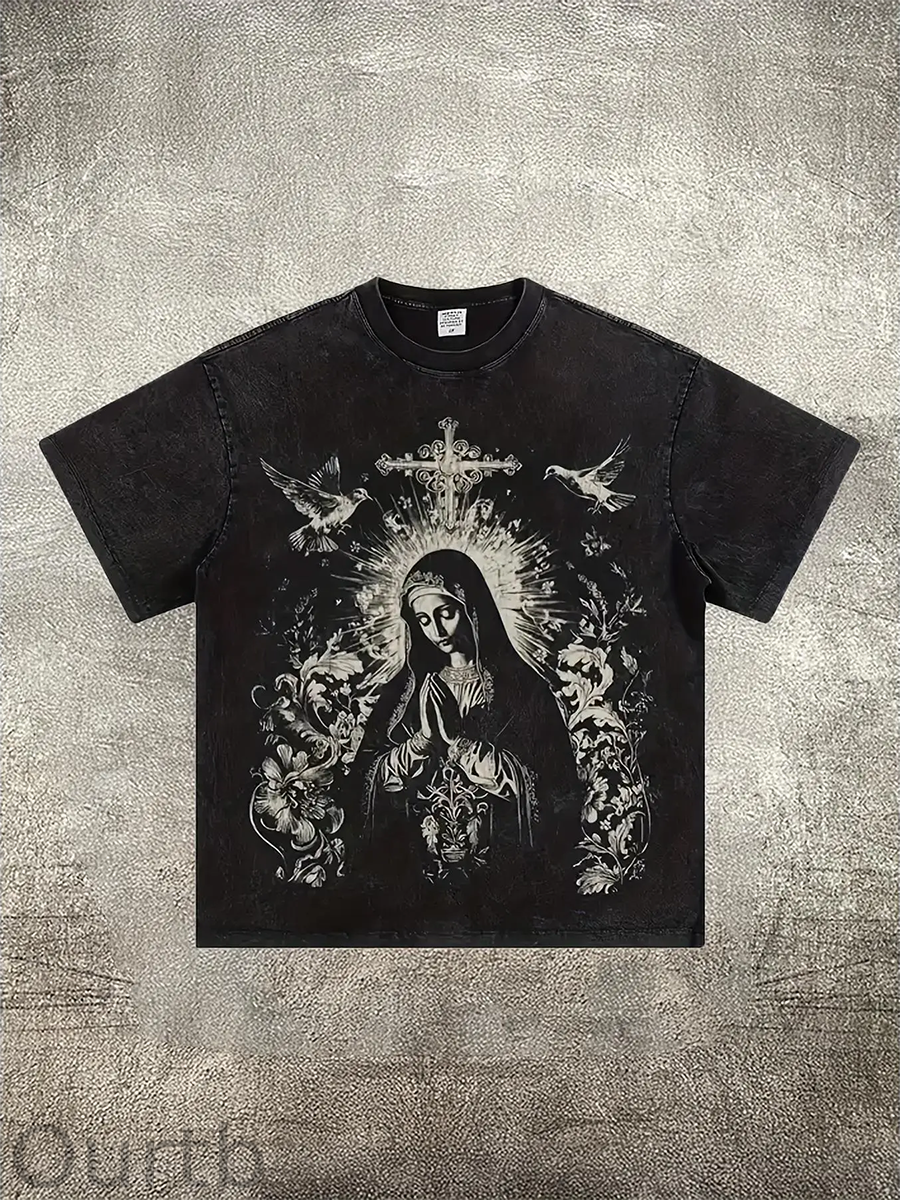Christian Mary Washed Cotton T-Shirt
