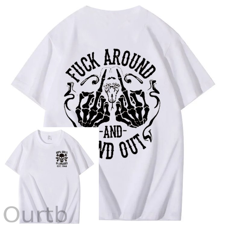 100%Gen X Pattern Print Crew Neck T-Shirt