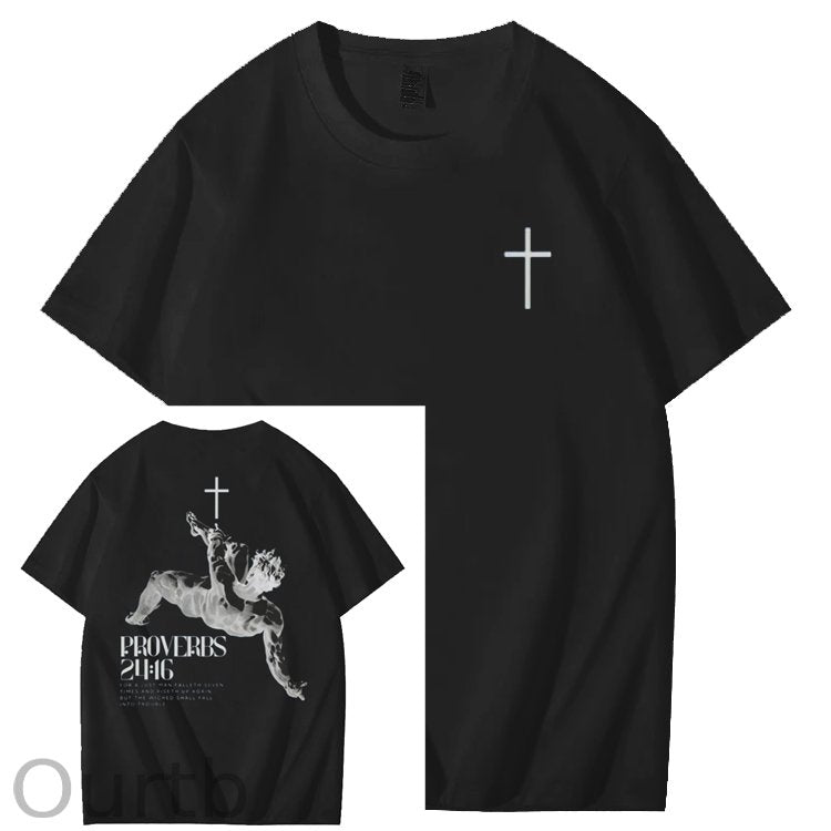 Proverbs Christian God Faith Jesus Art Pattern Print T-Shirt