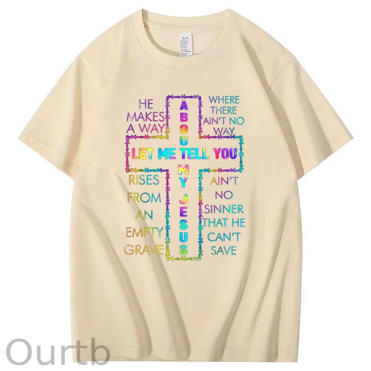 About My Jesus  Pattern100% Cotton T-Shirt