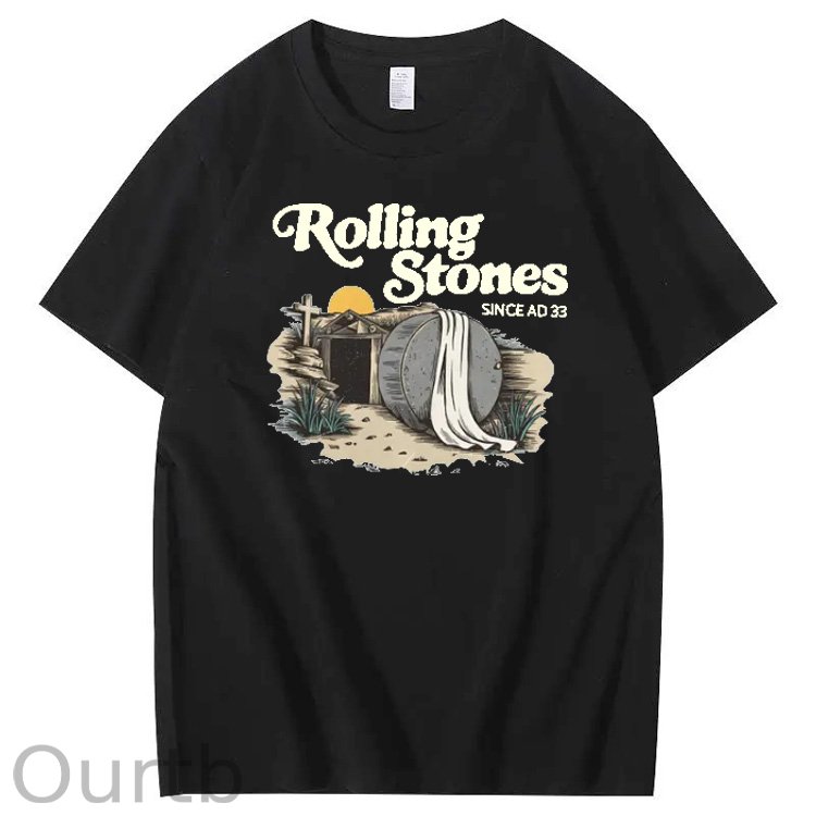 Rolling Stones Since  Ad 33 Pattern Print Crew Neck T-Shirt