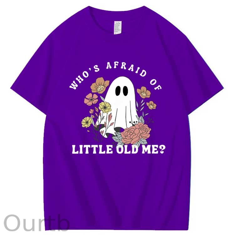 Halloween Who's  Afraid Of Little Old Me Pattern100% Cotton T-Shirt