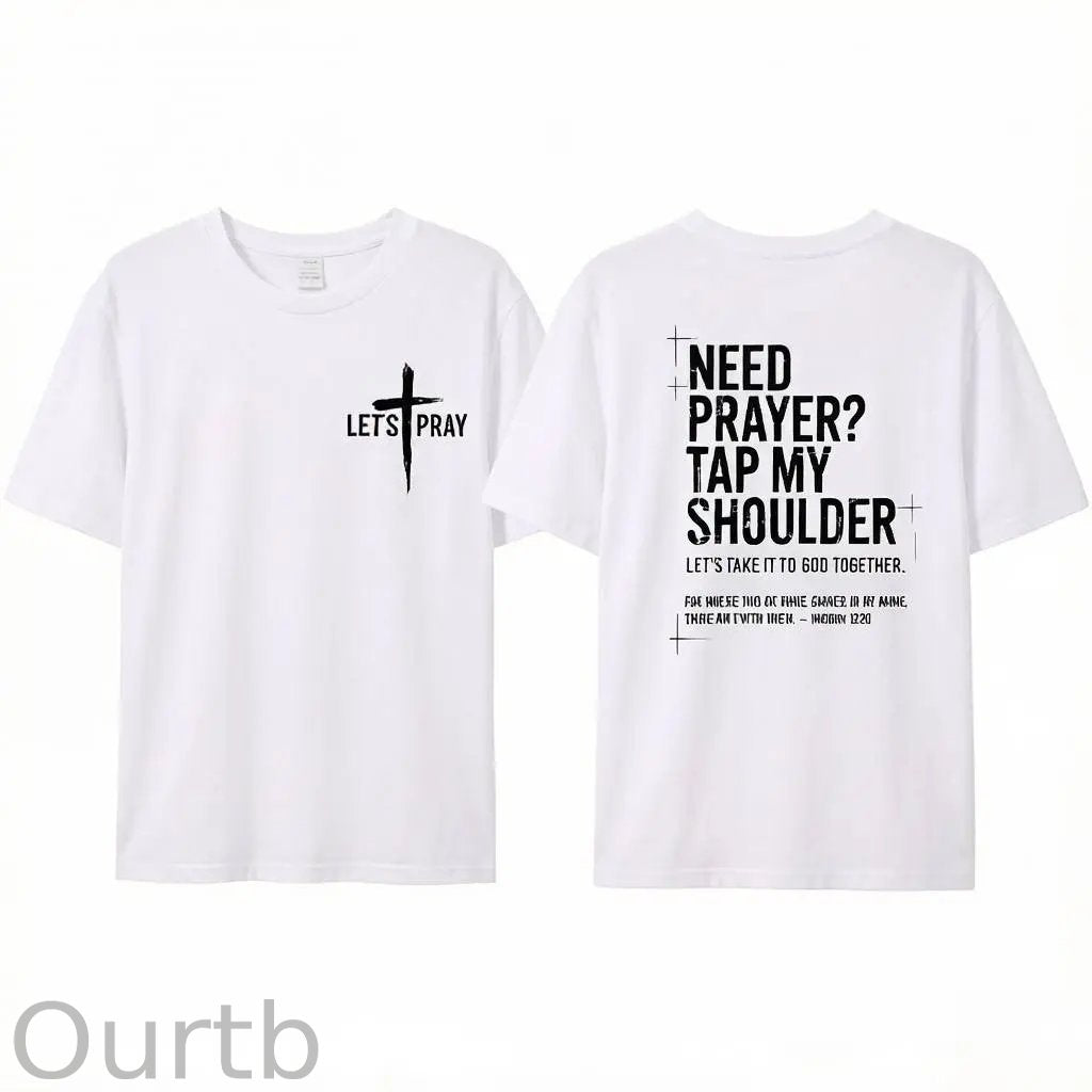 Need Prayer Hoodie - Tap My Shoulder Let’s Pray Christian Faith Sweatshirt, Bible Verse Matthew 18:20, Religious Inspirational Fall Winter Outfit Womenswear