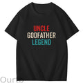 Uncle Godfather Legend Art Pattern Print T-Shirt