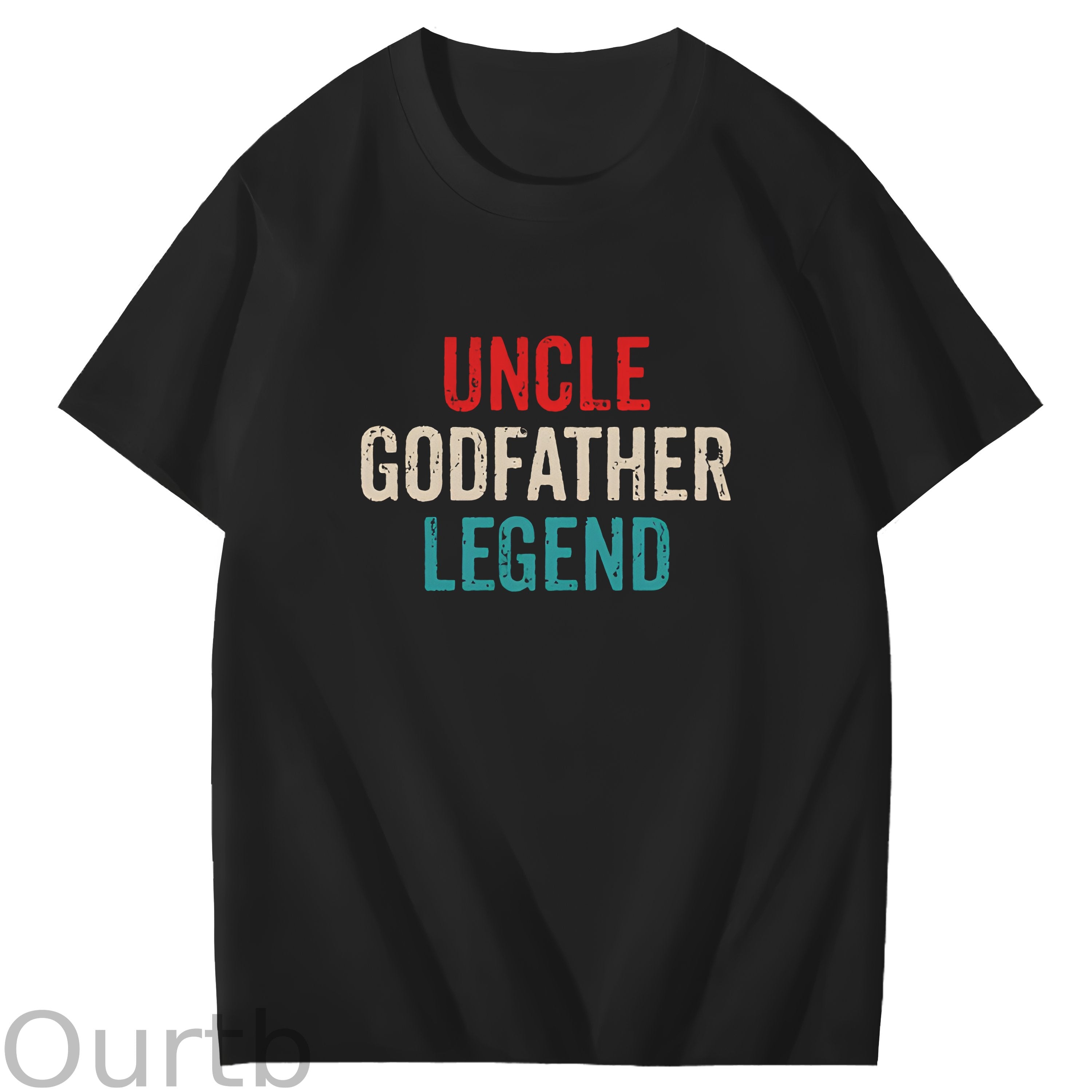 Uncle Godfather Legend Art Pattern Print T-Shirt