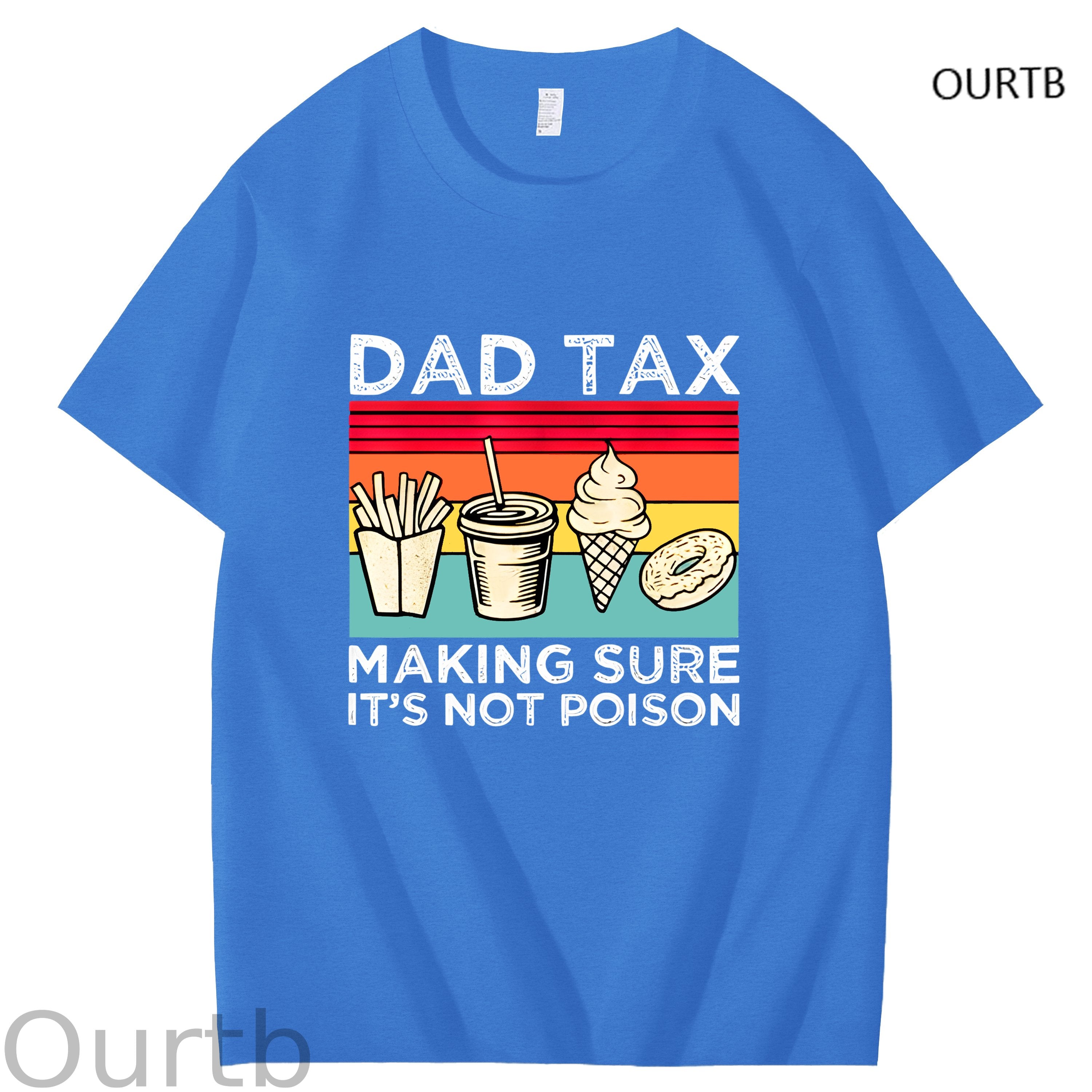 Dad Tax Making Sure It's Not Poison Funny Art Pattern Print T-Shirt
