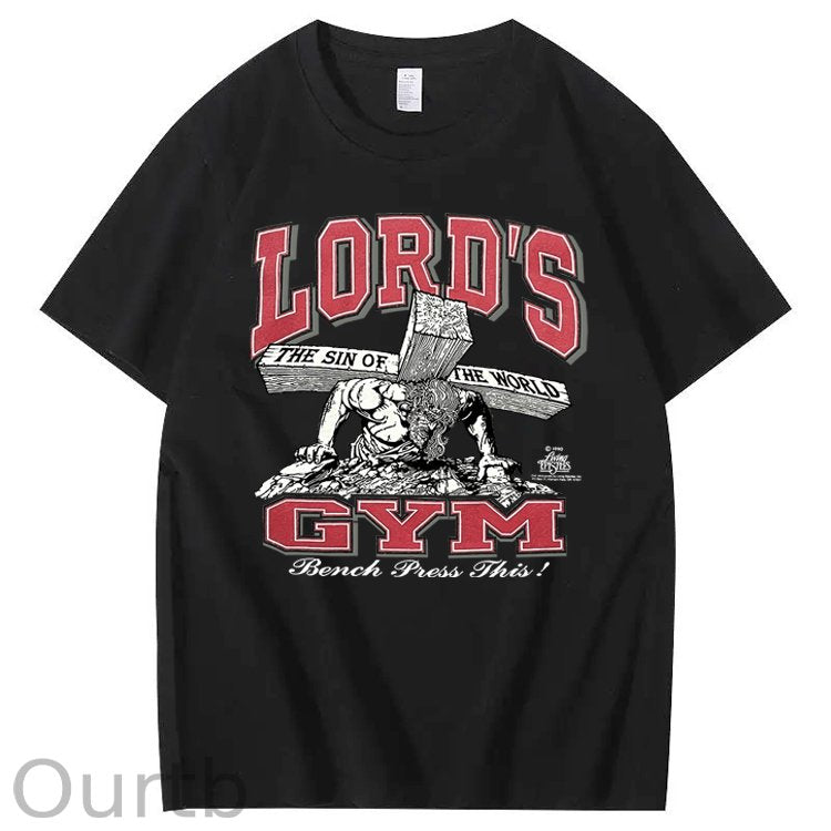 Vintage 1990s Lord's GYM His Pain Your Gain Jesus 100% Cotton T-Shirt