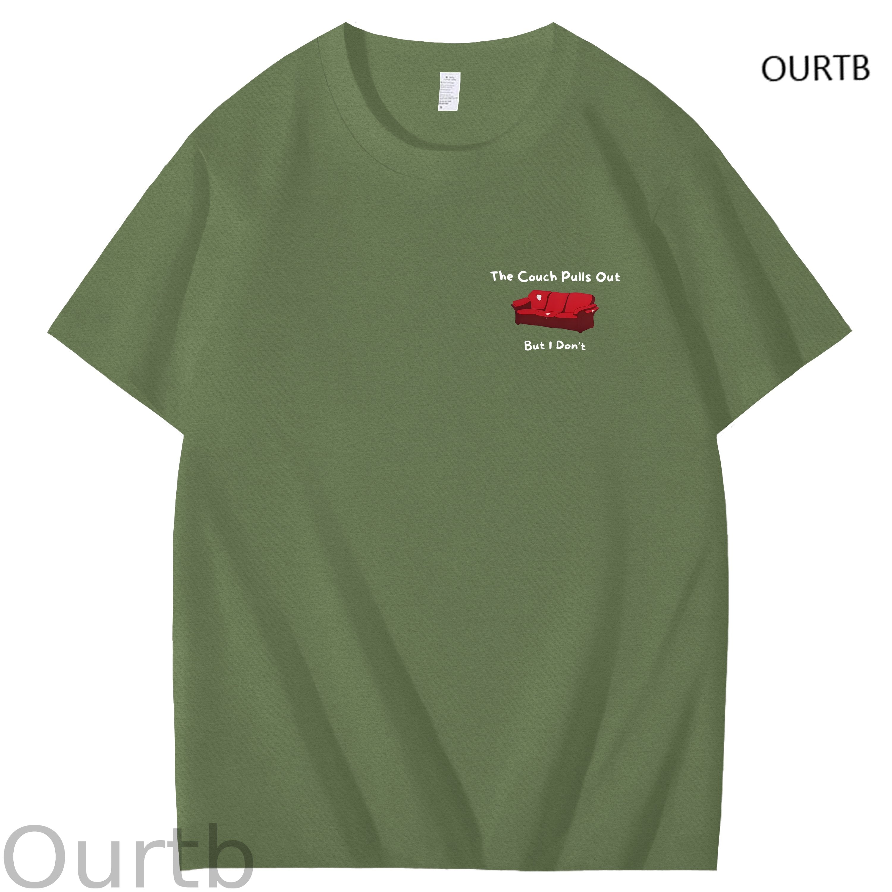 The Couch Pulls Out But I Don't Funny Adult Art Pattern Print T-Shirt