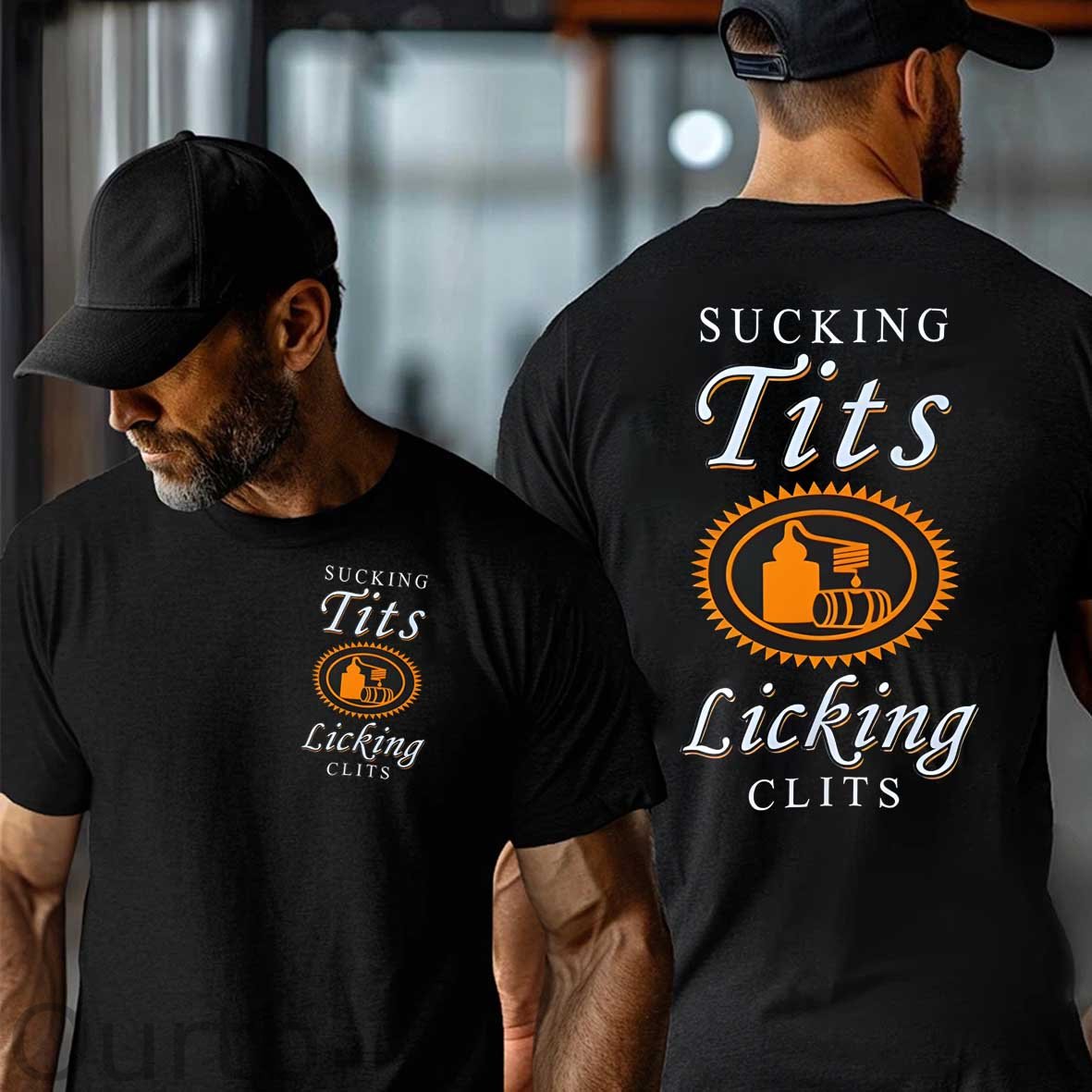Sucking Tits Licking Clits  Pattern  Print 100%Cotton T-Shirt