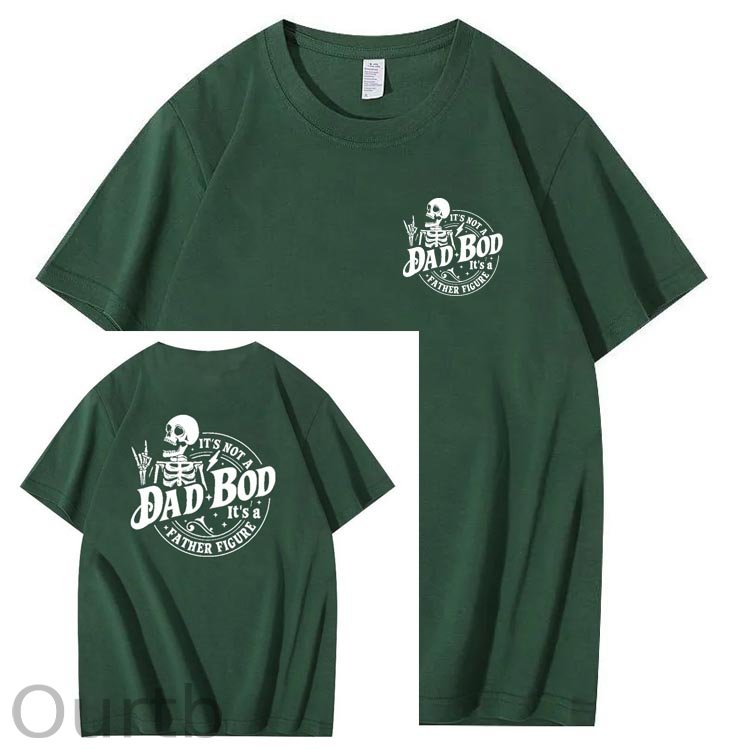 Dad Boo Pattern Print 100%Cotton T-Shirt