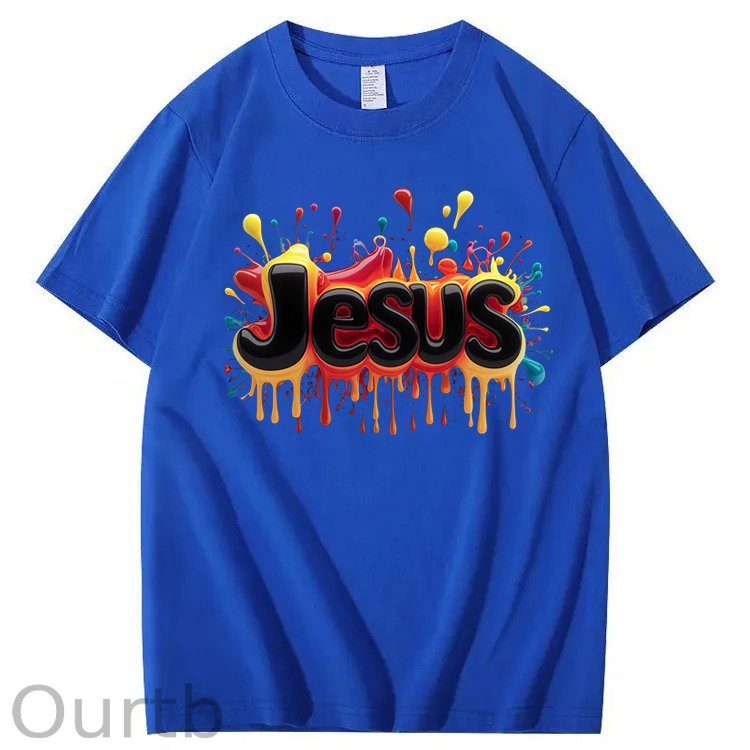Jesus Geometric 100% Cotton T-Shirt