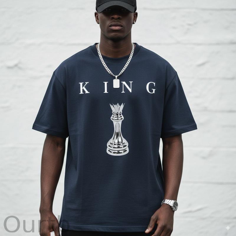 THE KING Men's 100% Cotton T-Shirt