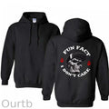 Fun Fact I Don't Care Print Hoodie