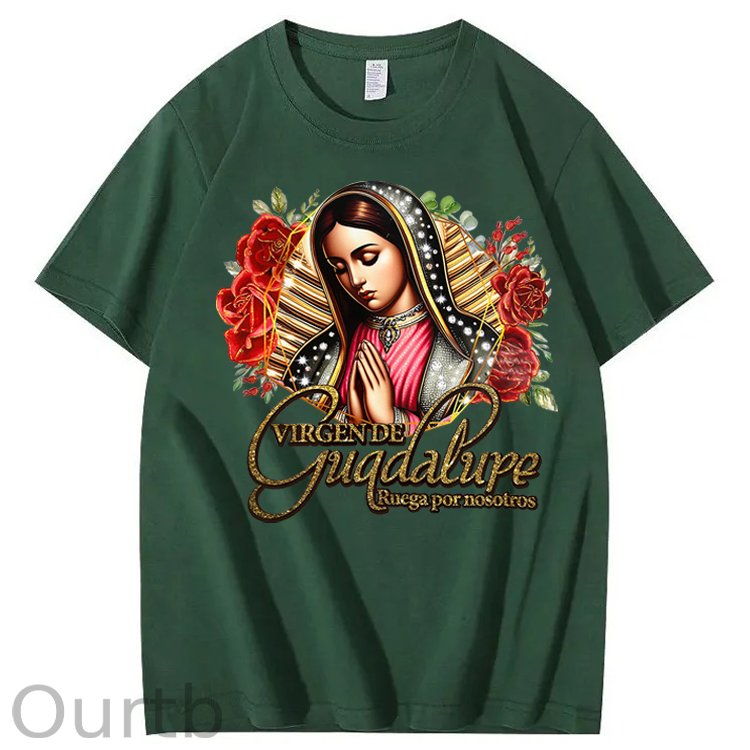 Virgen de Guadalupe Ruega Por Nosotros 100% Cotton T-Shirt