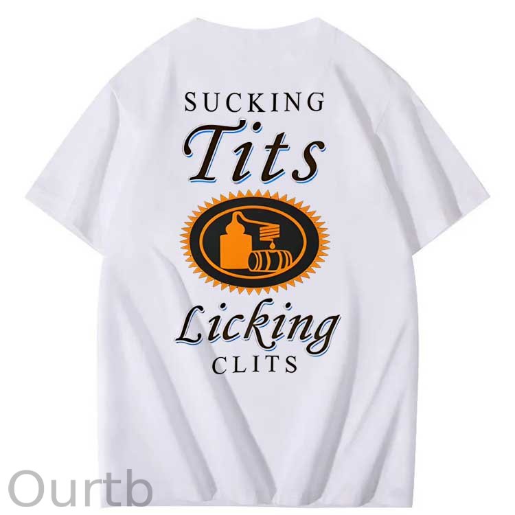 Sucking Tits Licking Clits  Pattern  Print 100%Cotton T-Shirt