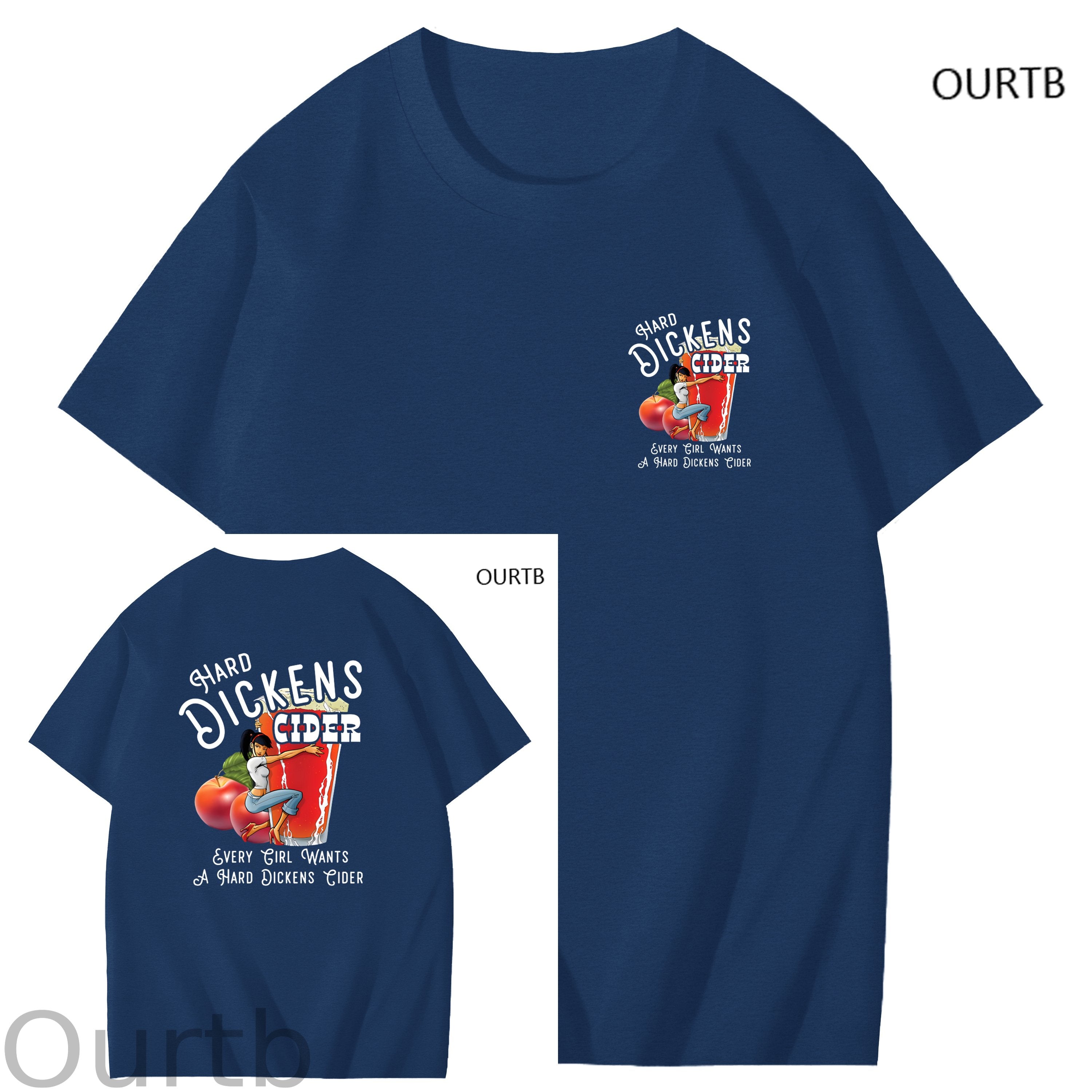 Hard Dickens Cider Every Girl Wants A Hard Dickens Cider Art Pattern Print T-Shirt