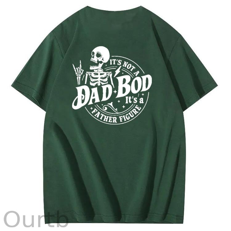Dad Boo Pattern Print 100%Cotton T-Shirt