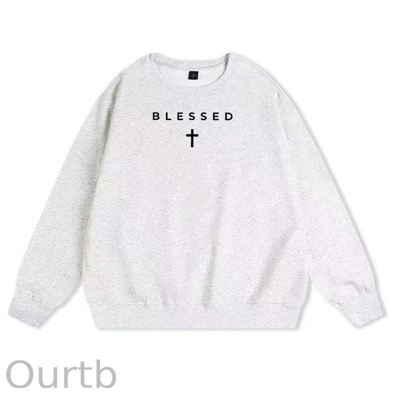 Cross Blessed 100% Cotton Fleece Sweatshirt