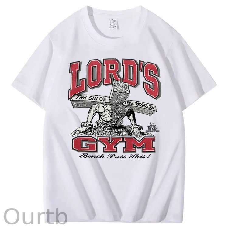 Vintage 1990s Lord's GYM His Pain Your Gain Jesus 100% Cotton T-Shirt
