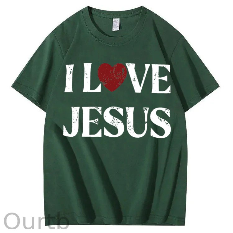 Vintage I Love Jesus 100% Cotton T-Shirt