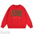 Christian Jesus Love You Leopard Print Cotton Fleece Sweatshirt