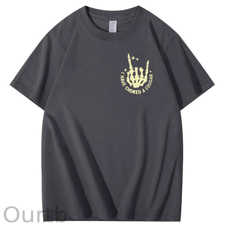 I Have Chocked A Cougar Pattern  Print 100%Cotton T-Shirt