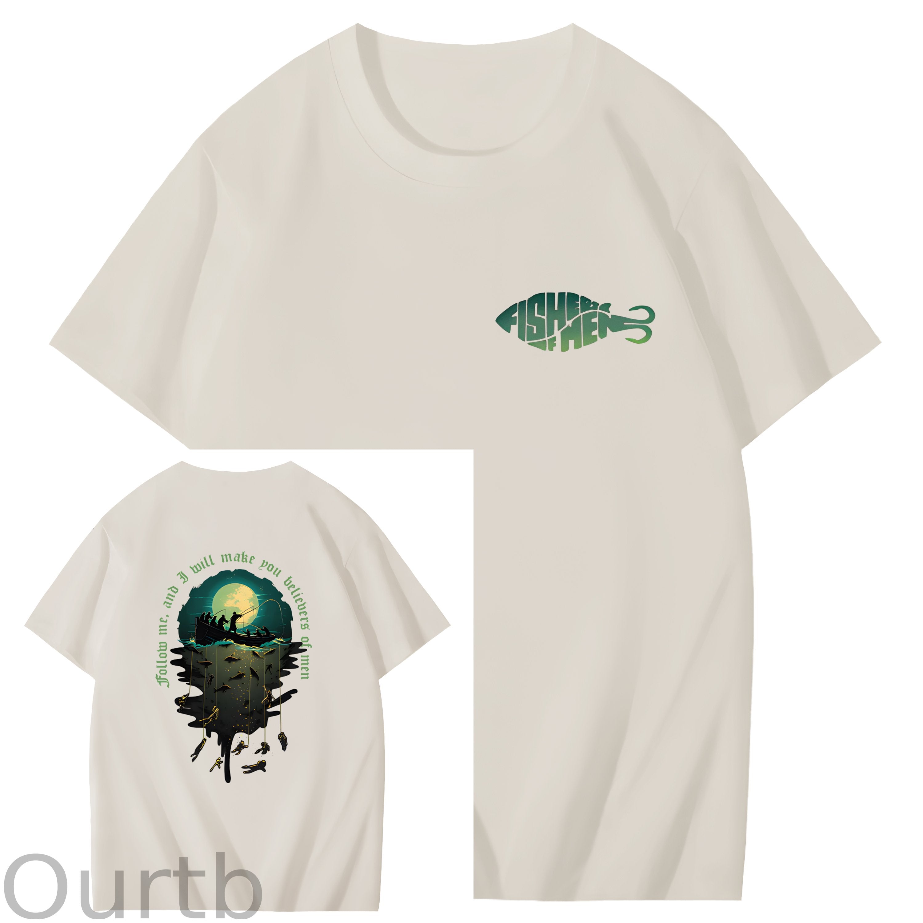 Follow Me And I Will Make You Believers Of Men Art Pattern Print T-Shirt