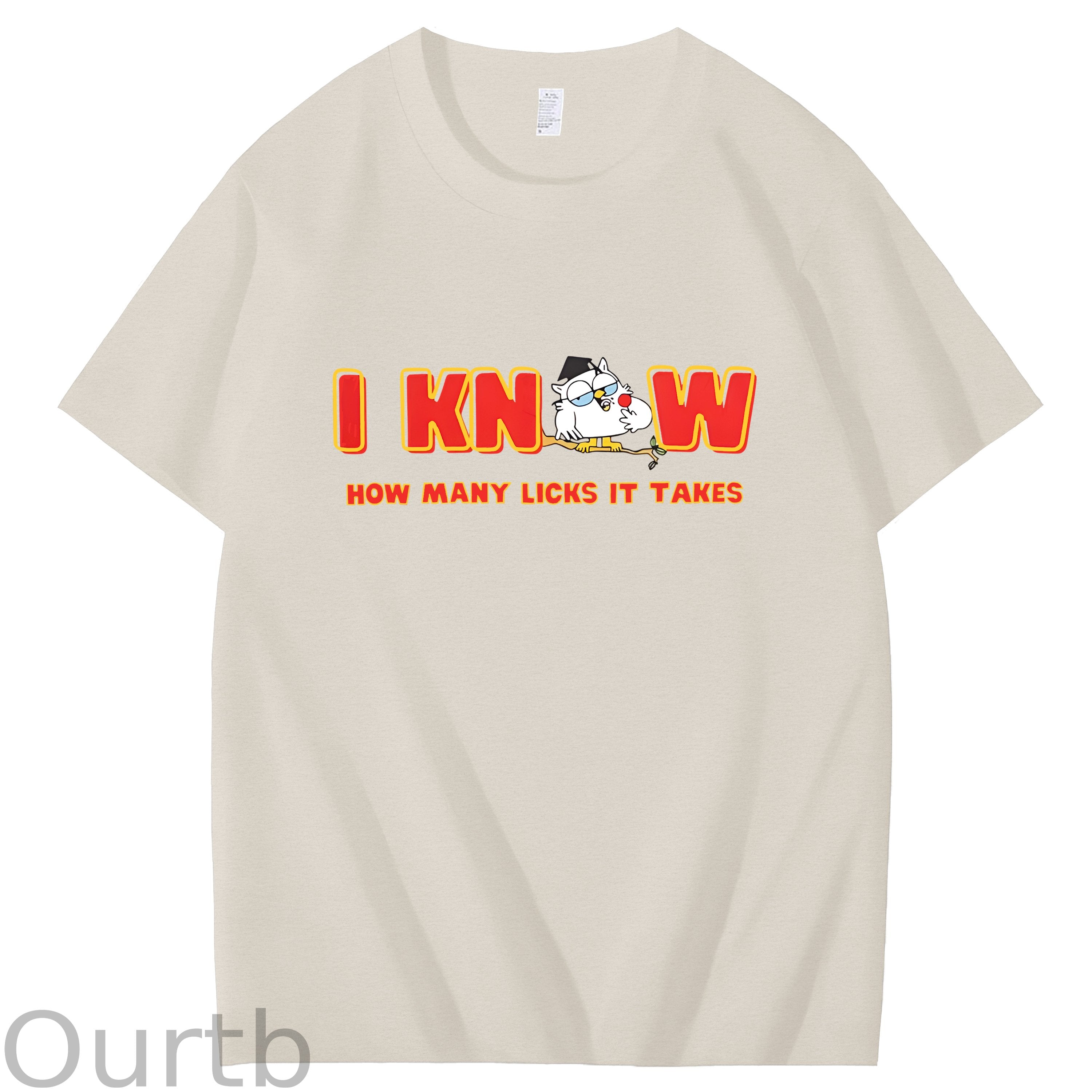 I Knew How Many Licks It Takes Art Pattern Print T-Shirt