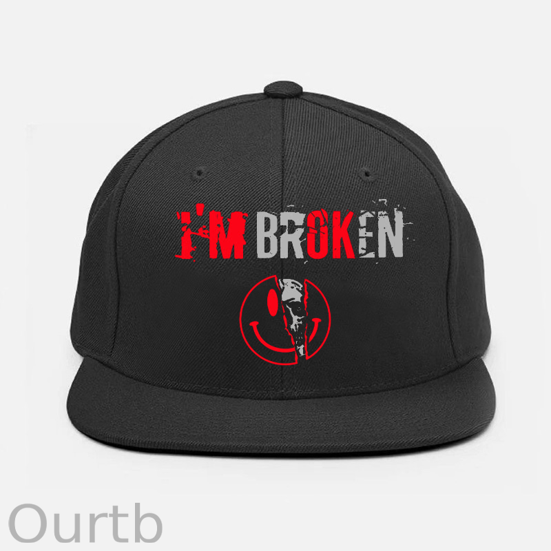 I'M BROKEN Black Fashion Cap
