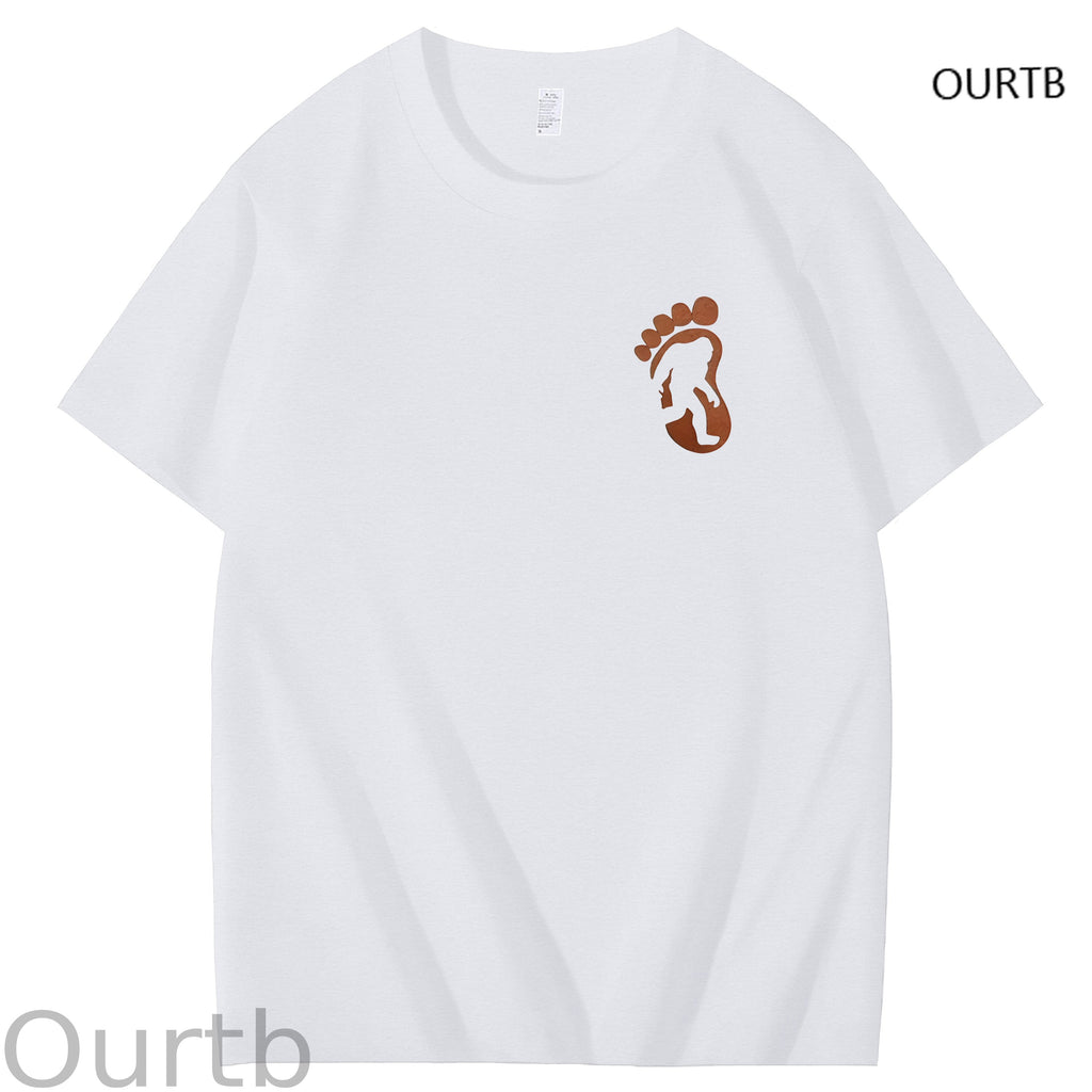 Bigfoot Grabbed My Weiner Art Pattern Print T-Shirt