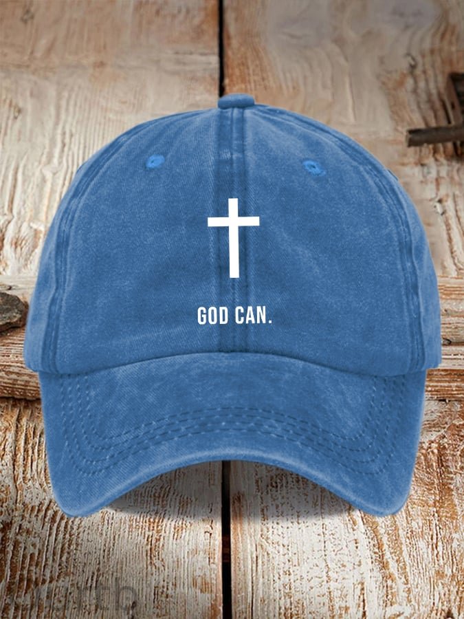 God Can Faith Printed Baseball Cap