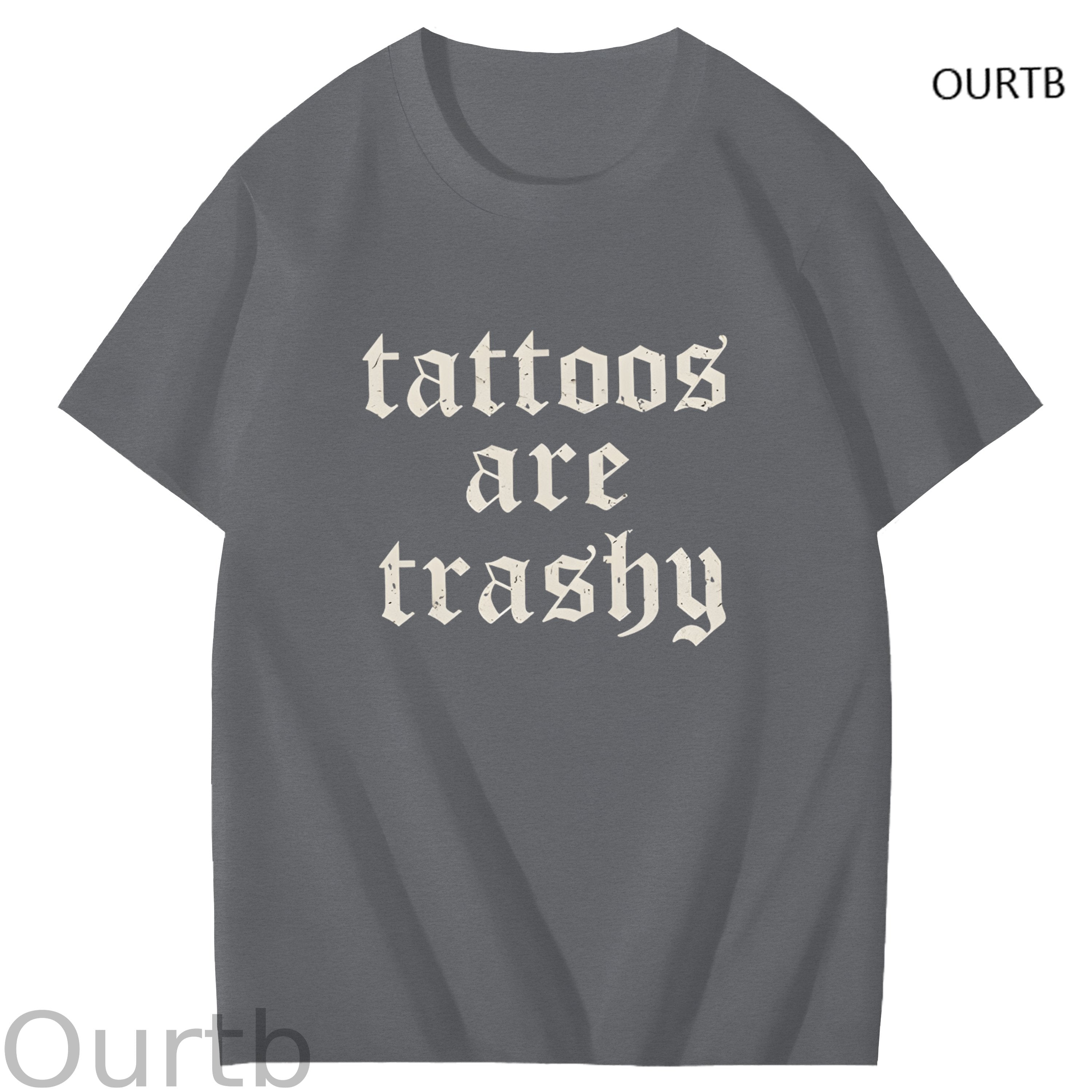 Tattoos Are Trashy Funny Art Pattern Print T-Shirt