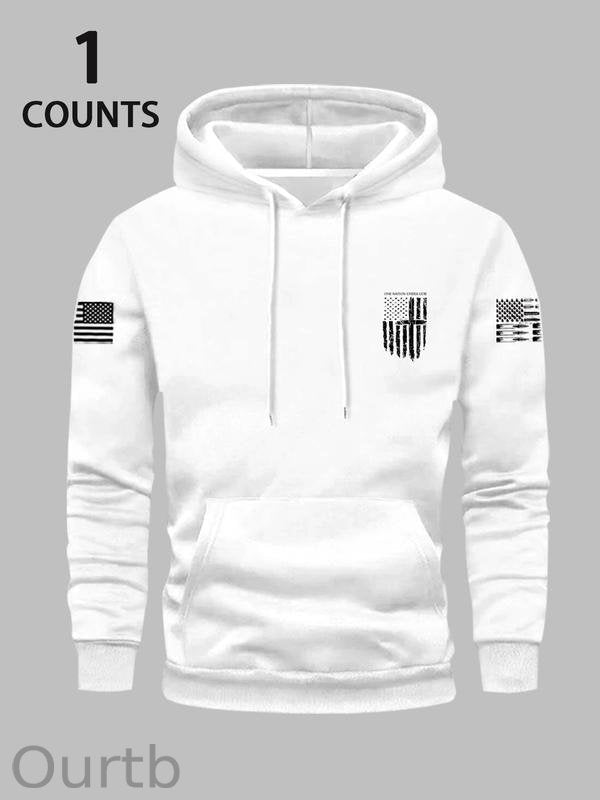 One Nation Under God Cotton Fleece Hooded Sweatshirt