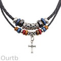 Retro Casual Ethnic Style Cross Necklace 78191363TO