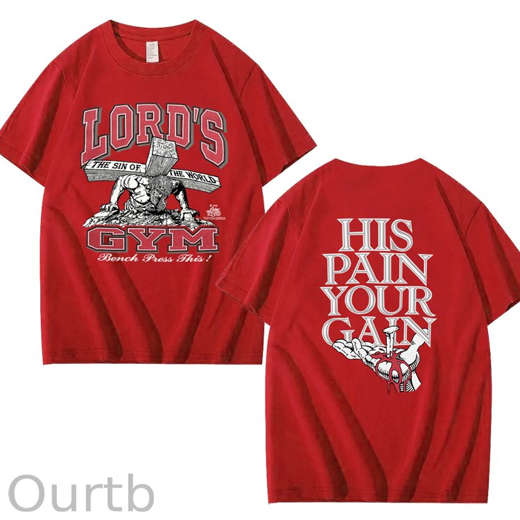 Vintage 1990s Lord's GYM His Pain Your Gain Jesus 100% Cotton T-Shirt