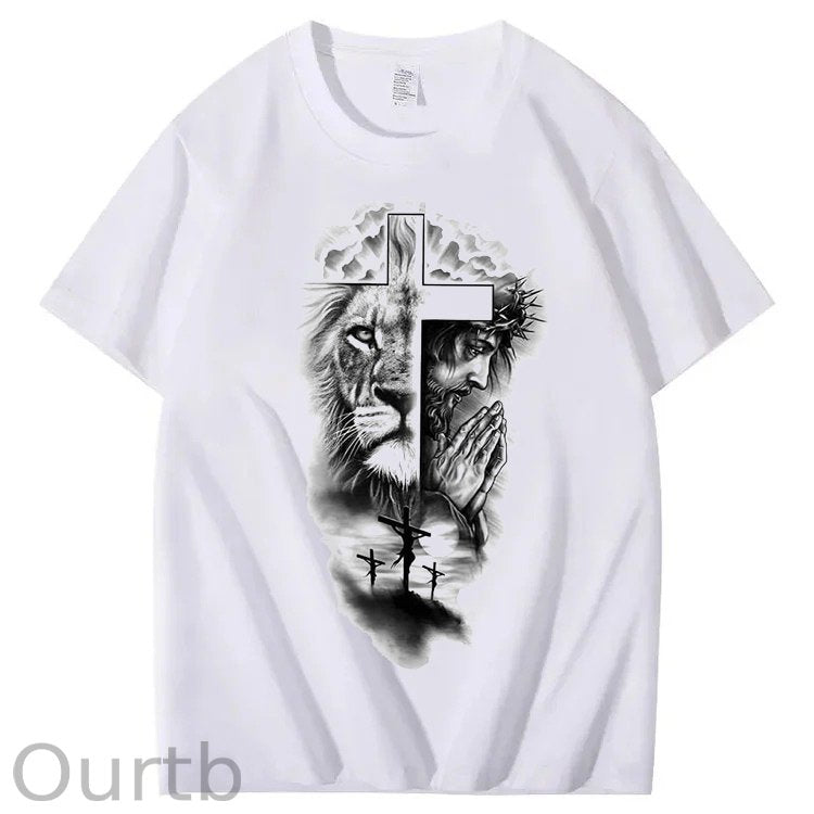 Lion & Jesus 100% Cotton T-Shirt